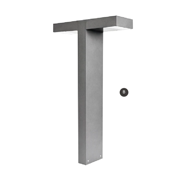 Square Black Bollard Lights